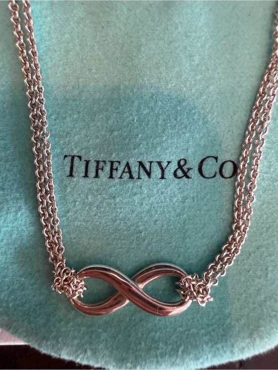 Tiffany & Co. Jewelry - Tiffany & Co. Polished Silver Infinity Double-Chain Necklace